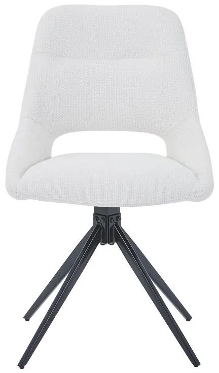 Καρέκλα περιστρεφόμενη Luciano I σε μπεζ ύφασμα-πόδι μεταλλικό μαύρο 52.5x54x85εκ 52.5x54x85 εκ.