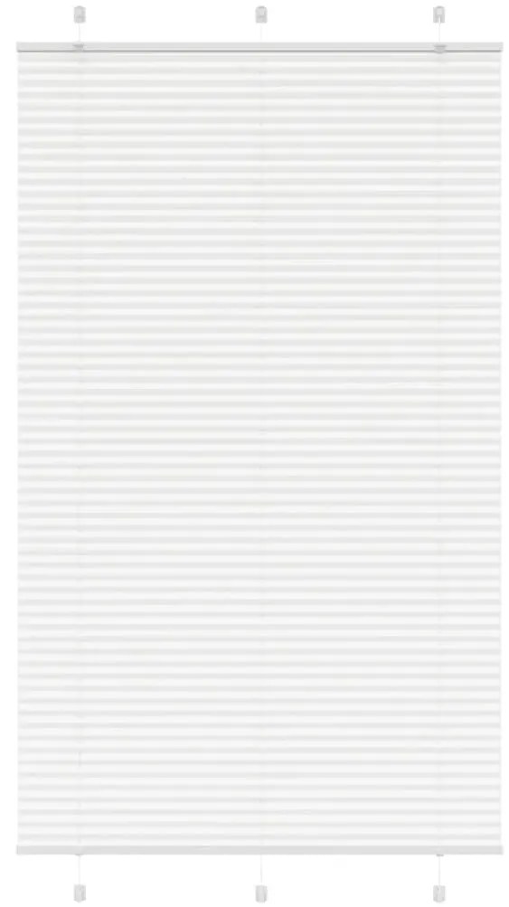 vidaXL Πλισέ περσίδα Λευκό 115x200 cm Πλάτος υφάσματος 114,4 cm