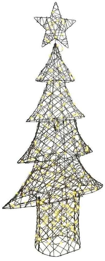 vidaXL Χριστουγεννιάτικο Δέντρο με 240 LED Θερμό λευκό 180 cm Ρατάν