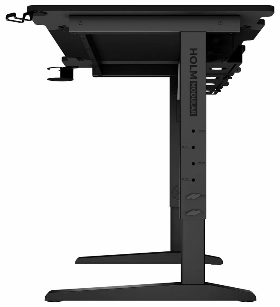 Γραφείο Genesis HOLM MODULAR 120 RGB 120 x 75 cm Μαύρο