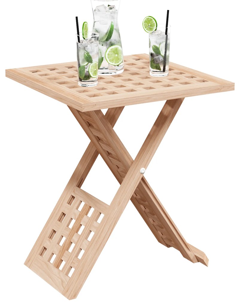 vidaXL Τραπεζάκι σαλονιού Πτυσσόμενο 33x33x40,5 εκ Μασίφ ξύλο καρυδιά