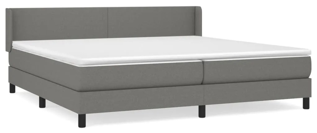 ΚΡΕΒΑΤΙ BOXSPRING ΜΕ ΣΤΡΩΜΑ ΣΚΟΥΡΟ ΓΚΡΙ 200X200 ΕΚ. ΥΦΑΣΜΑΤΙΝΟ 3129578