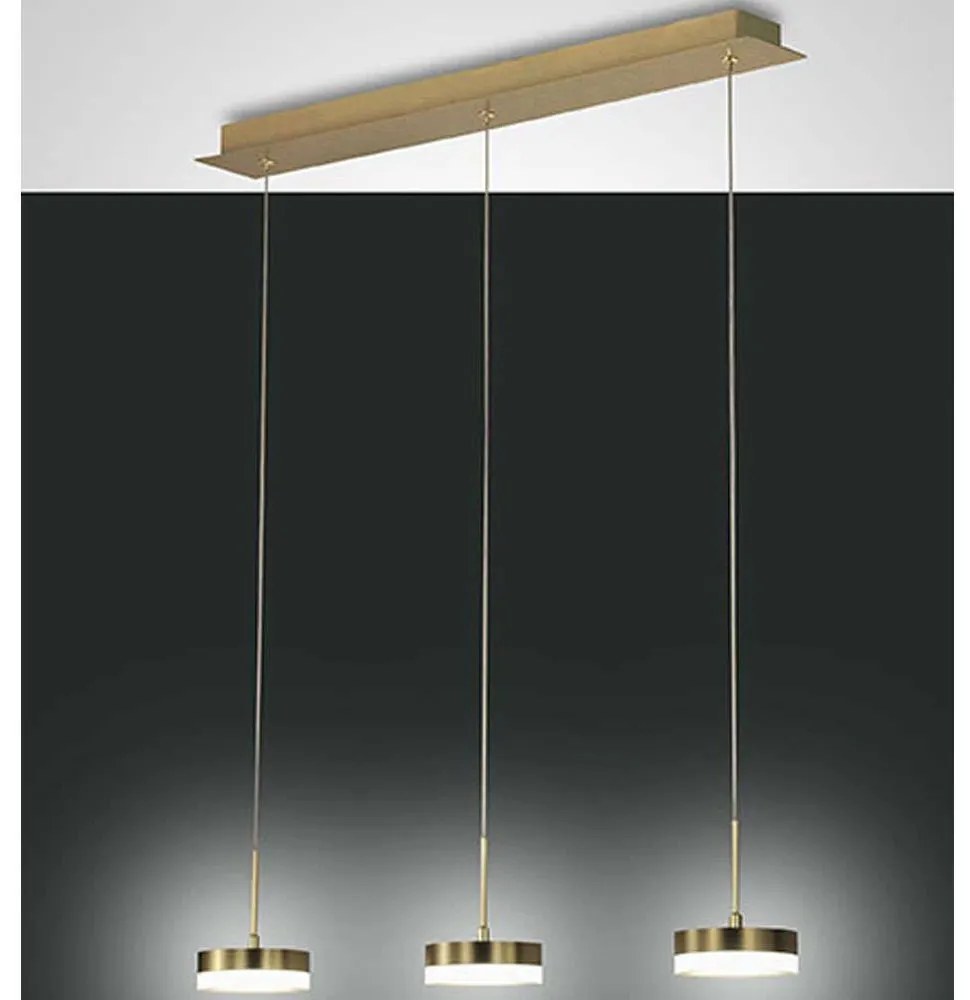 Φωτιστικό Οροφής - Ράγα Dunk 3239-47-119 65x8x200cm Dim Led 2260lm 24W Brass Fabas Luce