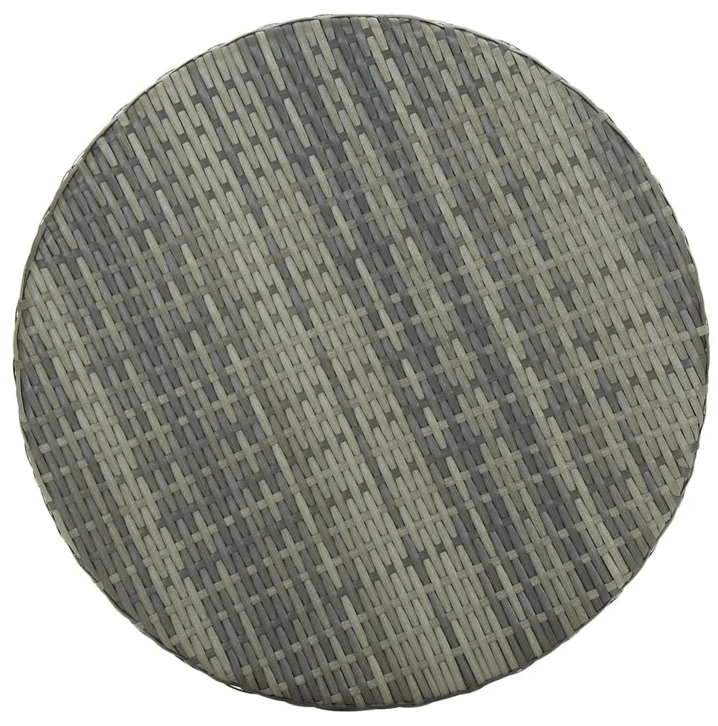 vidaXL Τραπέζι Κήπου Γκρι 60,5 x 106 εκ. από Συνθετικό Ρατάν