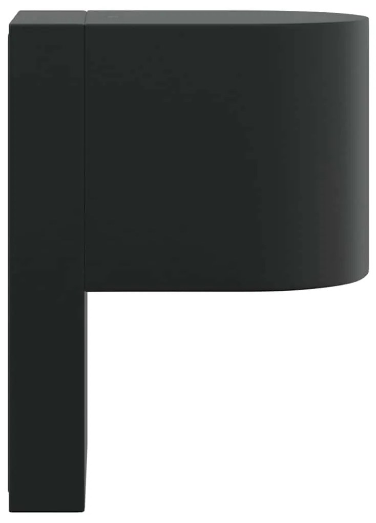 vidaXL Εξωτερικά Φωτιστικά Τοίχου 2 pcs Μαύρο 12 x 7 x 15 εκ.