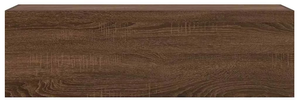 vidaXL ντουλάπι τοίχου μπάνιου καφέ δρυς 100x25x30 cm
