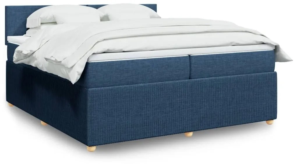 ΚΡΕΒΑΤΙ BOXSPRING ΜΕ ΣΤΡΩΜΑ ΜΠΛΕ 200X200 ΕΚ. ΥΦΑΣΜΑΤΙΝΟ 3287562