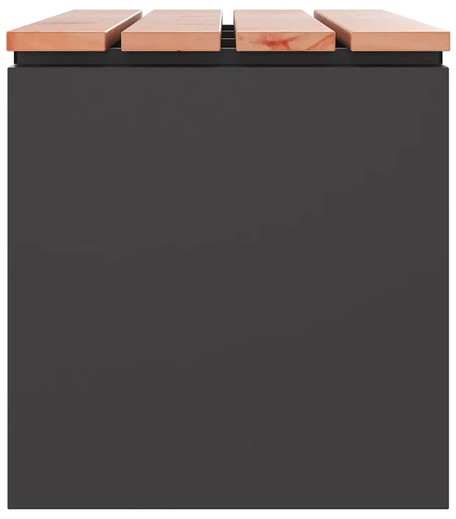 vidaXL Παγκάκι κήπου Μαύρο 80 x 40 x 43 εκ Ατσάλι