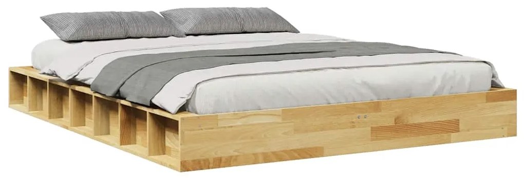 Πλαίσιο κρεβατιού χωρίς στρώμα 150x200 cm μασίφ ξύλο δρυς 3324124