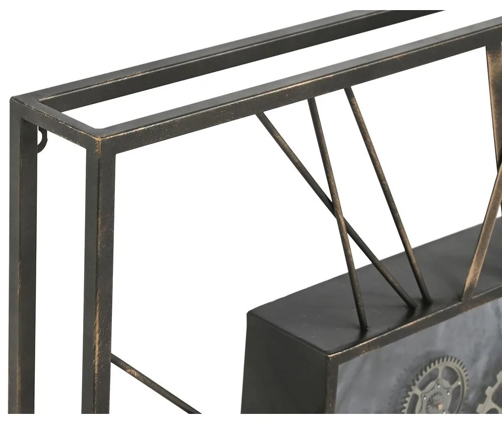 Ρολόι Τοίχου Home ESPRIT Μαύρο Χρυσό Μέταλλο Κρυστάλλινο 80 x 8 x 80 cm