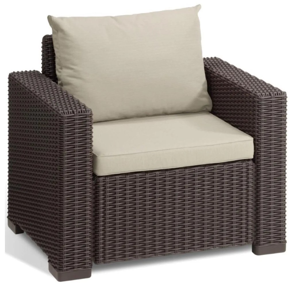 METAX-24 Πολυθρόνα California/P Καφέ*  68. x 83. x 72. metax-01-00-0718