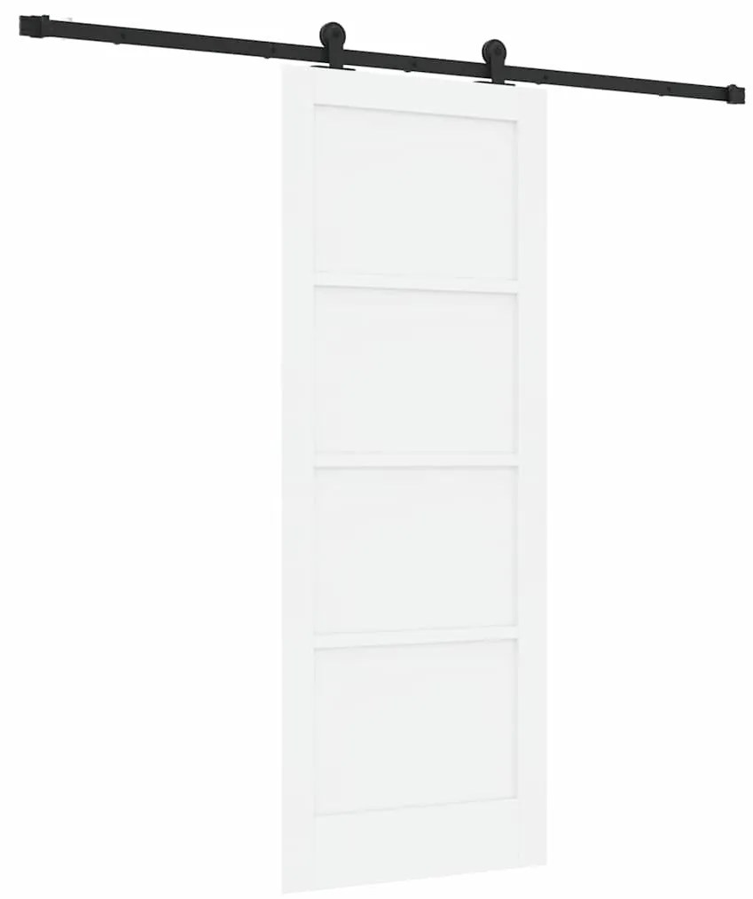vidaXL Συρόμενη Πόρτα ORKDAL Λευκό και μαύρο 78 x 202 εκ.