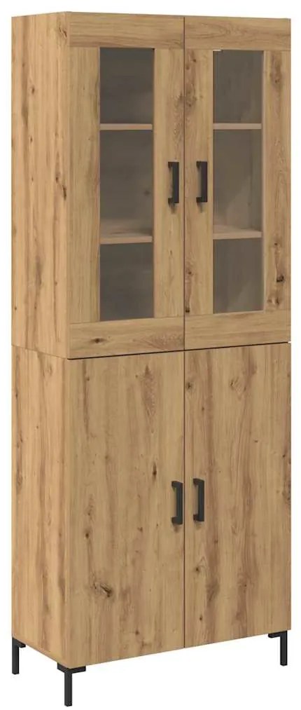 vidaXL Highboard Επιτοίχιο 2 pcs artisan δρυς 69.5 x 34 x 180 εκ.