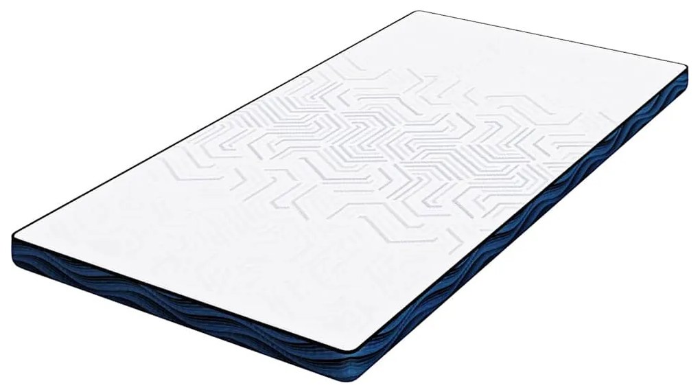 vidaXL Στρώμα επικάλυψης Λευκό 70 x 200 x 8 εκ. Υφασμα Jacquard