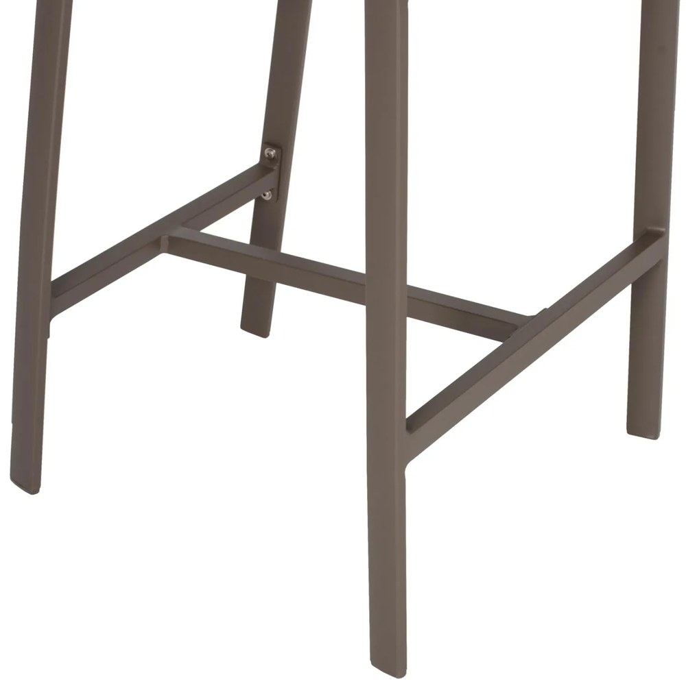 ΣΚΑΜΠΟ ΑΛΟΥΜΙΝΙΟΥ ΣΑΜΠΑΝΙ ΜΕ ΜΠΡΑΤΣΑ RATTAN &amp; TEXTLINE 56x58x105Yεκ. 56x58x105 εκ.