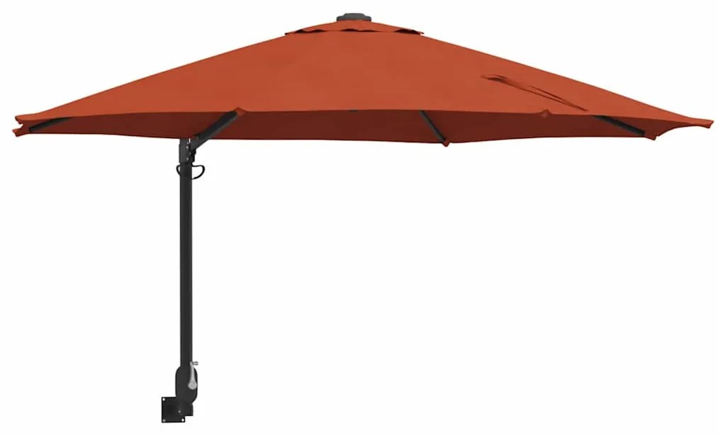 vidaXL Ομπρέλα Κήπου Κόκκινο και Μαύρο 248 x 248 x 148 εκ