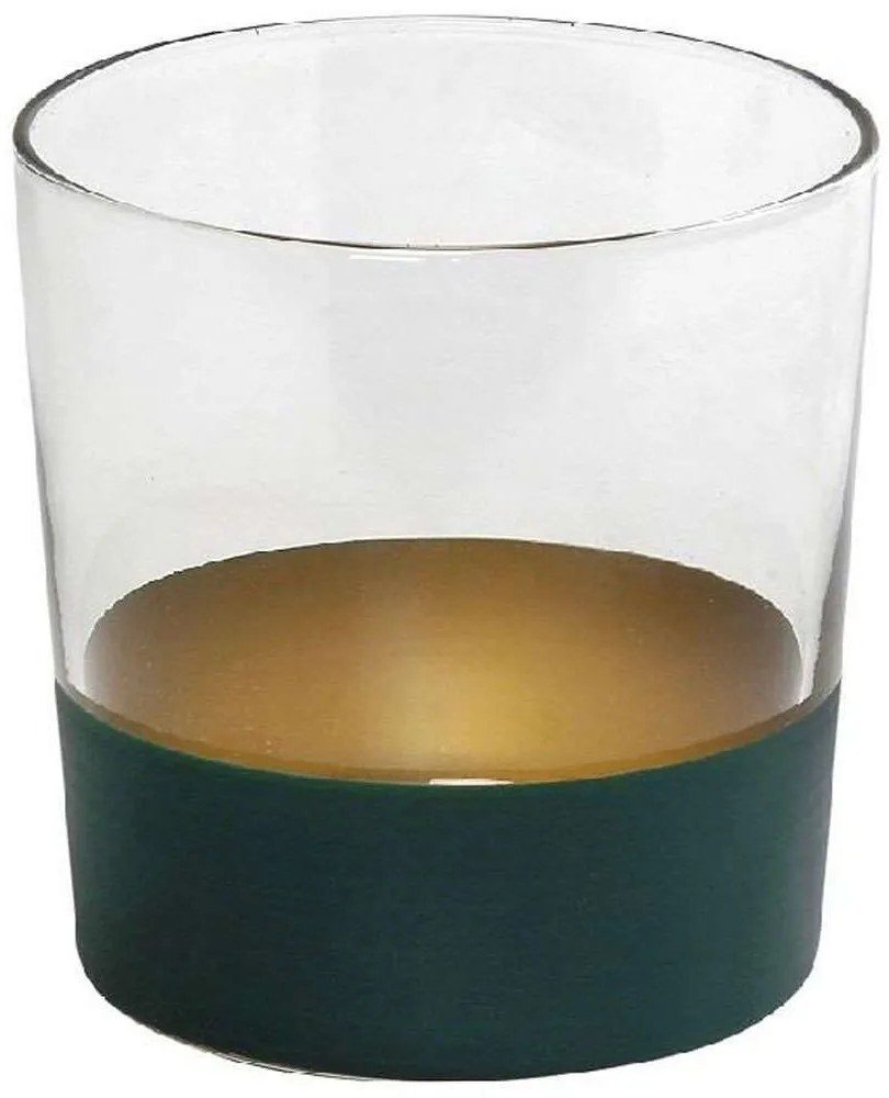 Ποτήρι Νερού Alfa RAB629K6 8,6x9cm 380ml Green-Gold Espiel Glass