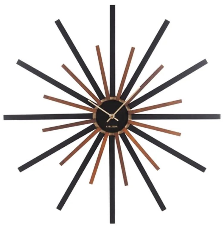 Ρολόι Τοίχου Diva KA5820 D.60cm Black Karlsson Μέταλλο