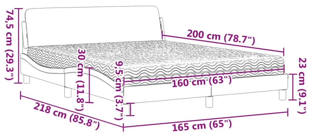 ΚΡΕΒΑΤΙ ΜΕ ΣΤΡΩΜΑ ΚΑΠΟΥΤΣΙΝΟ 160X200ΕΚ.ΑΠΟ ΣΥΝΘ.ΔΕΡΜΑ 3208441