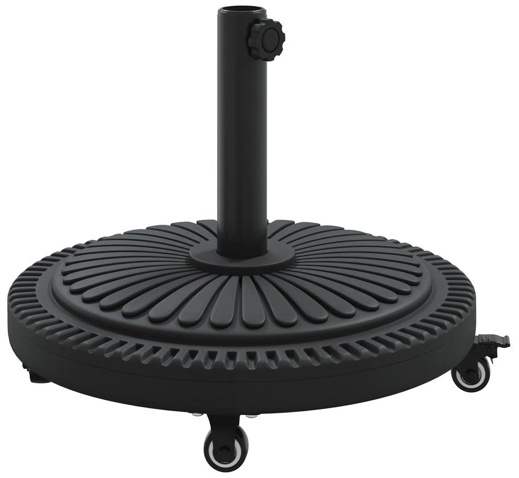 vidaXL Βάση ομπρέλας με ρόδες για πόλους Ø38-48mm, 13kg.