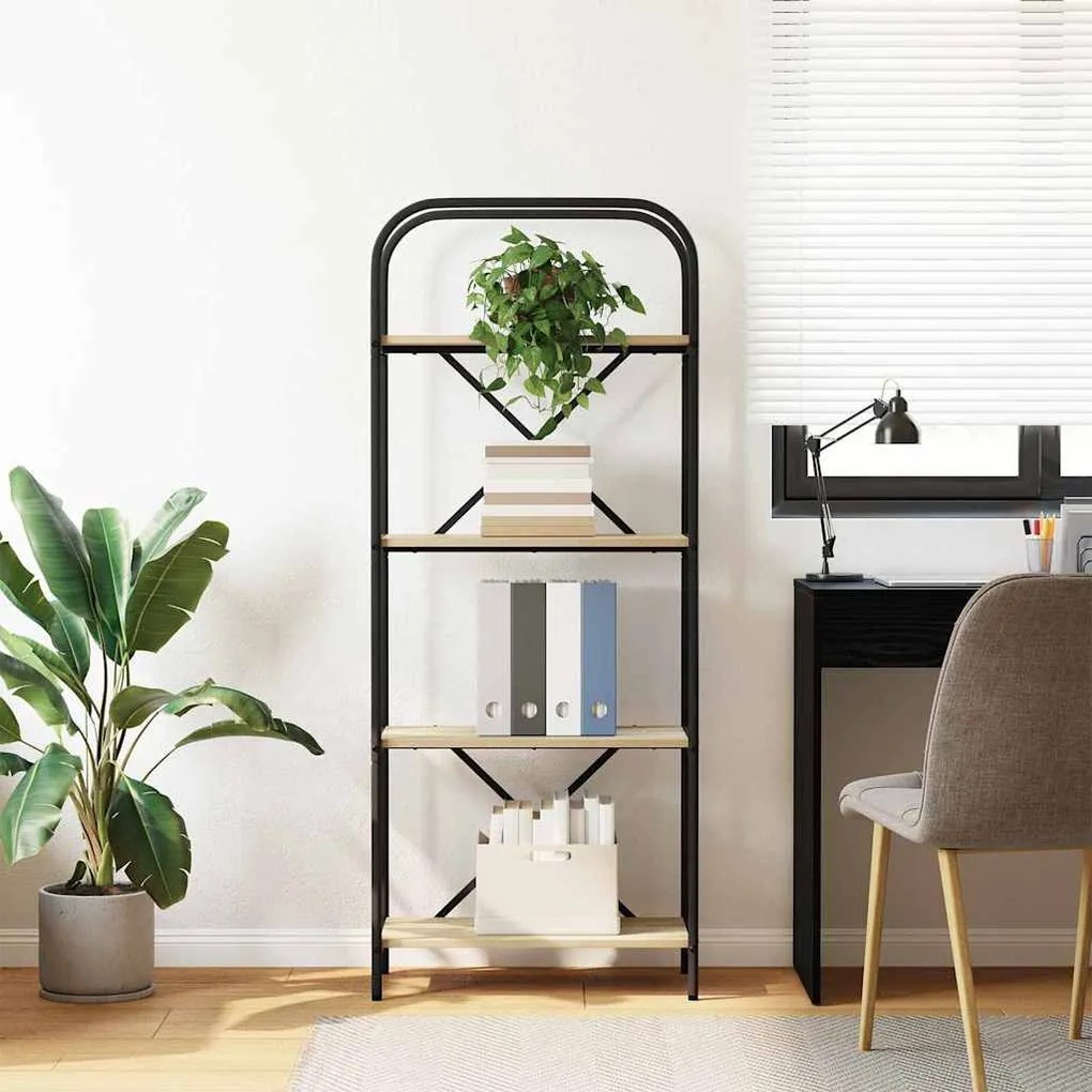 vidaXL Ράφι Βιβλίων Δρύς Sonoma 60 x 30 x 146 εκ Επεξεργασμένο ξύλο