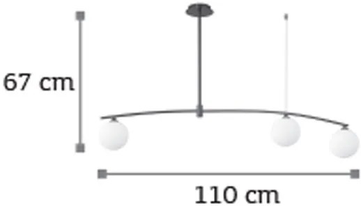 Φωτιστικό οροφής InLight 6037-3 3φωτο