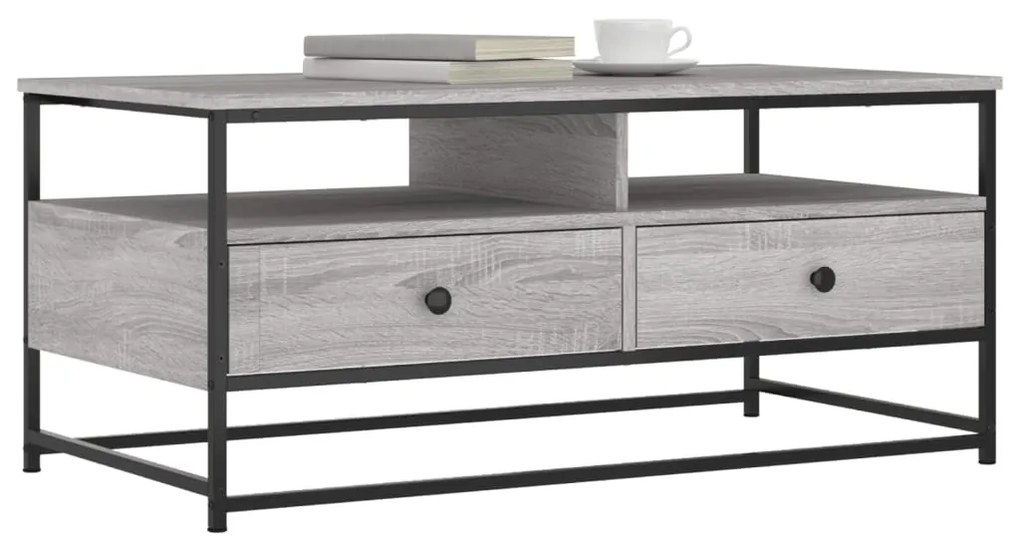 vidaXL Τραπεζάκι Σαλονιού Γκρι Sonoma 100 x 51 x 45 εκ. Επεξεργ. Ξύλο