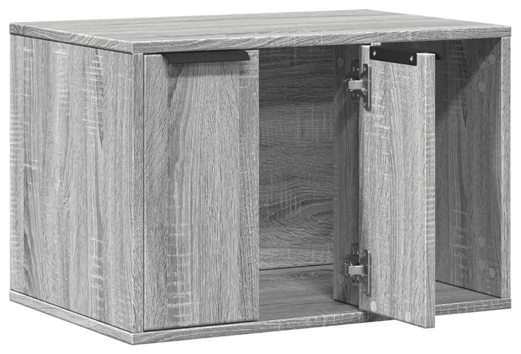 Τουαλέτα Γάτας Περίφραξη Γκρι Sonoma 60x40x40εκ Επεξεργασμ Ξύλο - Γκρι