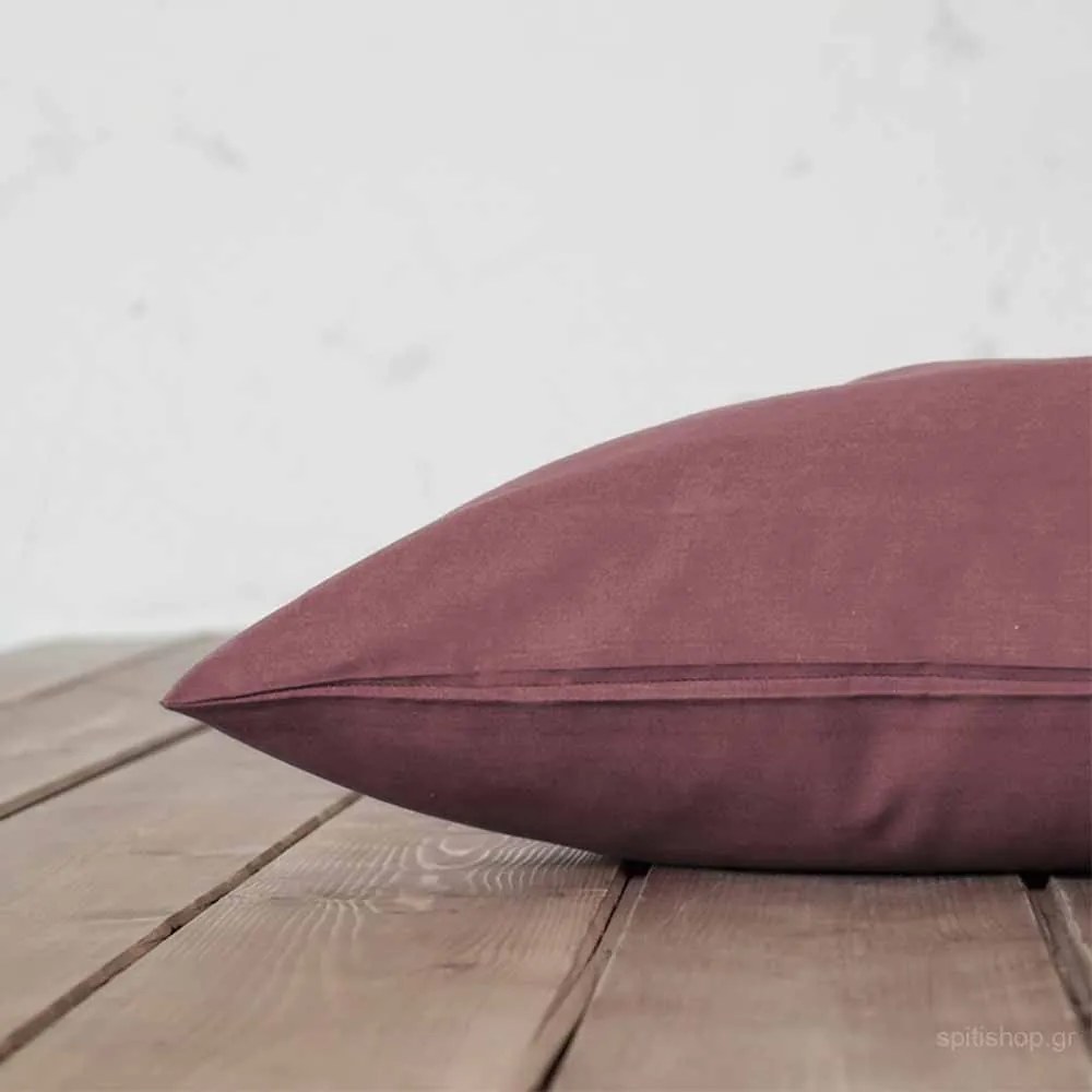 Ζεύγος Μαξιλαροθήκες (52x72) Nima Bed Linen Unicolors Τερακότα