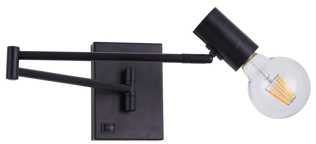 Φωτιστικό Τοίχου - Απλίκα SE21-BL-52 ADEPT BLACK WALL LAMP B3 - 77-8281 - 51W - 100W - 77-8281