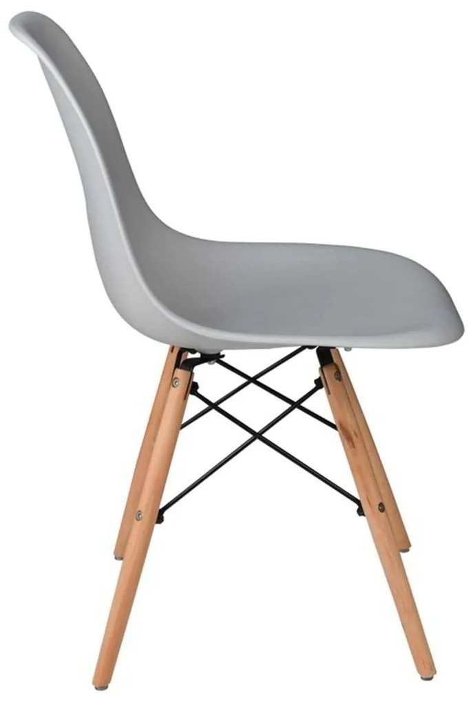 Καρέκλα Art Wood PP Γκρι Συσκ.4τμχ 46x53x81cm