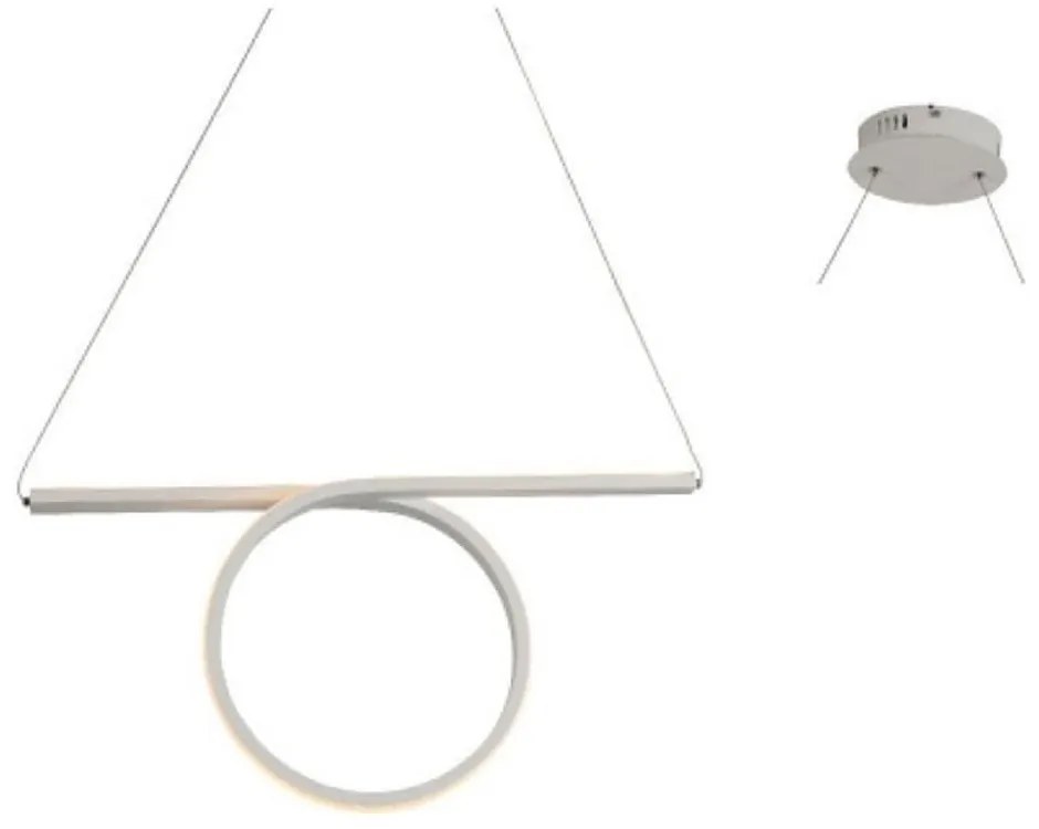 Φωτιστικό Οροφής - Ράγα Led HM98LEDP64WH 32W 3000K 1920lm 64Χ17ΧΗ120 White Aca Decor Aluminium