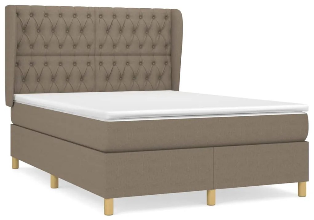 ΚΡΕΒΑΤΙ BOXSPRING ΜΕ ΣΤΡΩΜΑ TAUPE 140X190 ΕΚ. ΥΦΑΣΜΑΤΙΝΟ 3128761