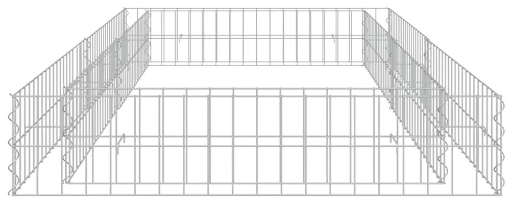 vidaXL Συρματοκιβώτιο-Γλάστρα Υπερυψωμένη 200x100x20 εκ. Γαλβ. Χάλυβας