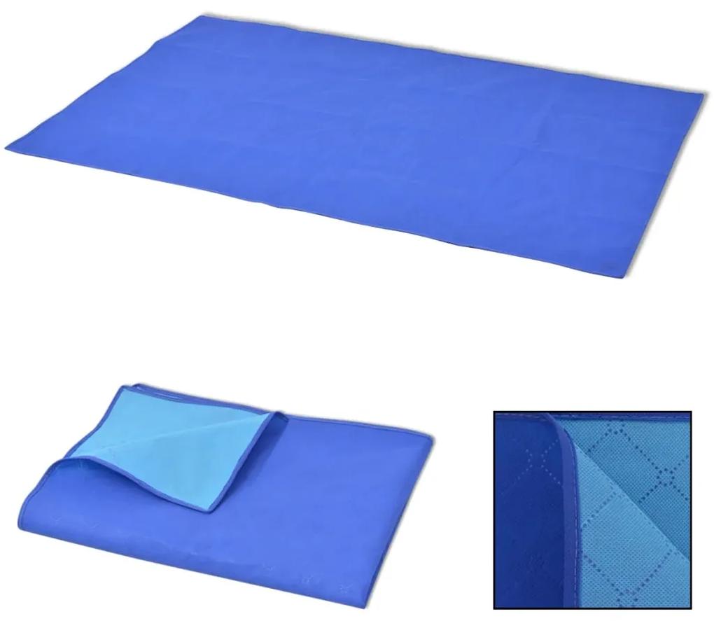 vidaXL Κουβέρτα για Πικ-Νικ Μπλε και Γαλάζια 100 x 150 εκ.