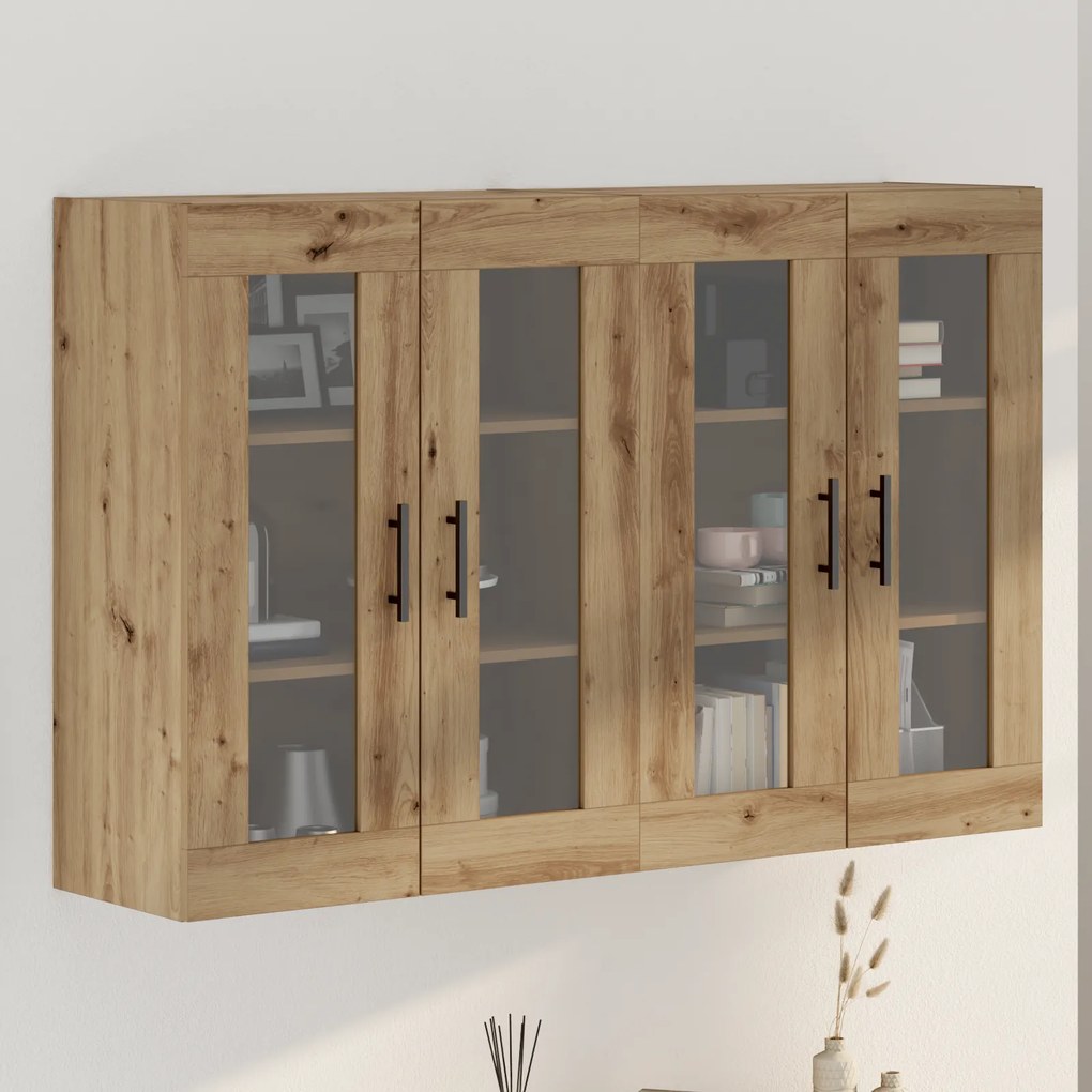vidaXL Τοίχου Ντουλάπες 2 τεμ από Καρυδιά 69.5 x 34 x 90 εκ.