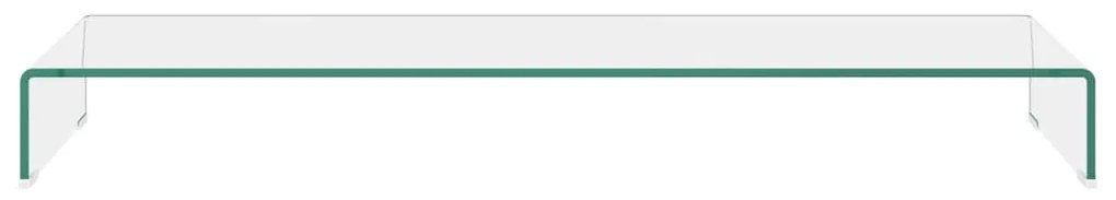 vidaXL Βάση Τηλεόρασης/Οθόνης Διάφανη 120 x 30 x 13 εκ. Γυάλινη