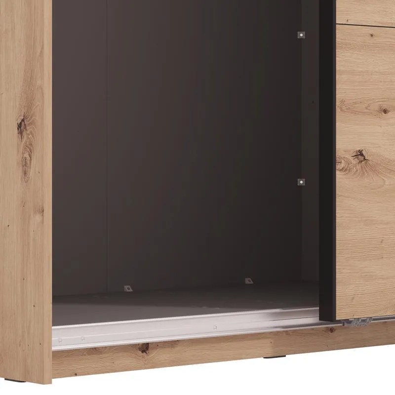 Ντουλάπα Συρόμενη VEYMONT 220 OG με Καθρέπτη Artisan Oak 220x61x218εκ. 220x61x218 εκ.