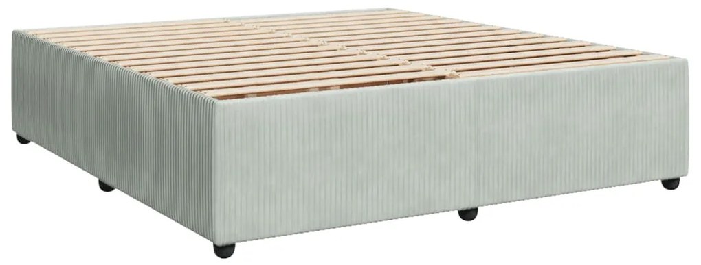 ΚΡΕΒΑΤΙ BOXSPRING ΜΕ ΣΤΡΩΜΑ ΑΝΟΙΧΤΟ ΓΚΡΙ 200X200 ΕΚ. ΒΕΛΟΥΔΙΝΟ 3290130