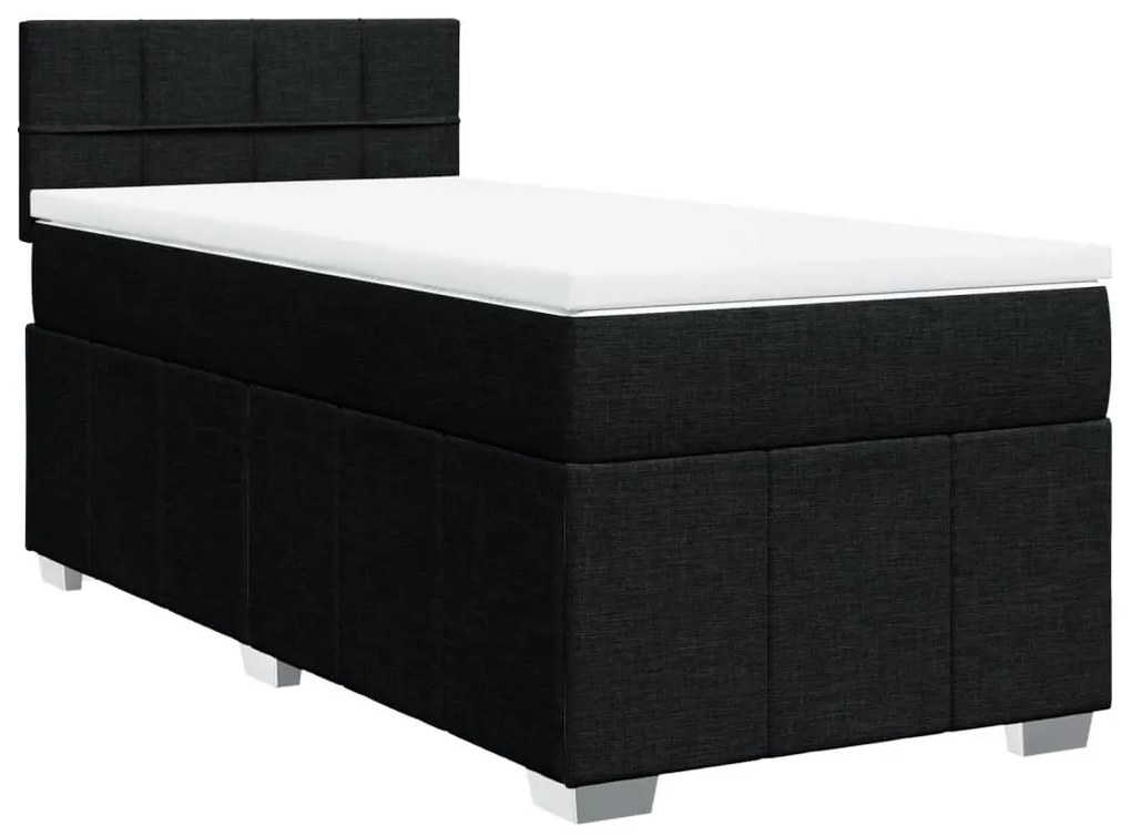 ΚΡΕΒΑΤΙ BOXSPRING ΜΕ ΣΤΡΩΜΑ ΜΑΥΡΟ 90X200 ΕΚ. ΥΦΑΣΜΑΤΙΝΟ 3286953