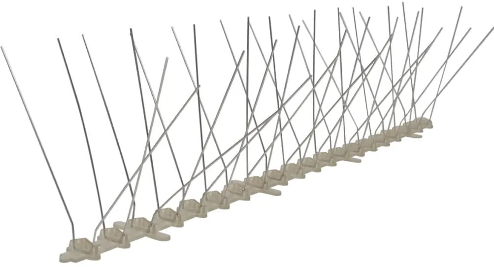 vidaXL Απωθητικές Ακίδες Περιστεριών 4 Σειρών Σετ των 6 3 μ. Πλαστικές