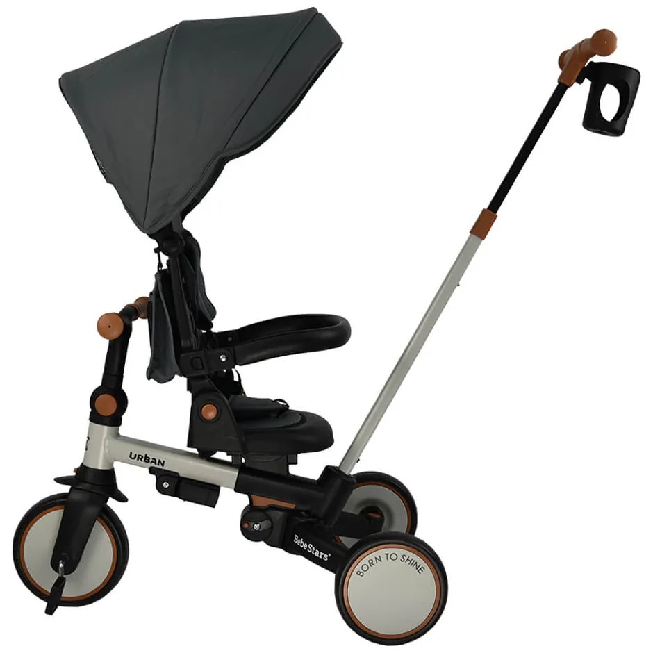 Ποδηλατάκι τρίκυκλο 7 σε 1 Urban Grey Bebe Stars