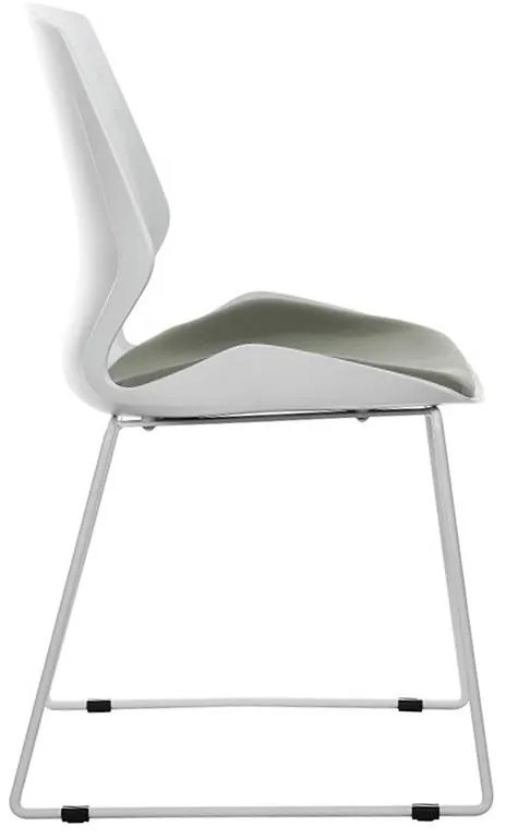 Καρέκλα γραφείου επισκέπτη Genuine PP λευκό-γκρι 47x52x85 εκ.