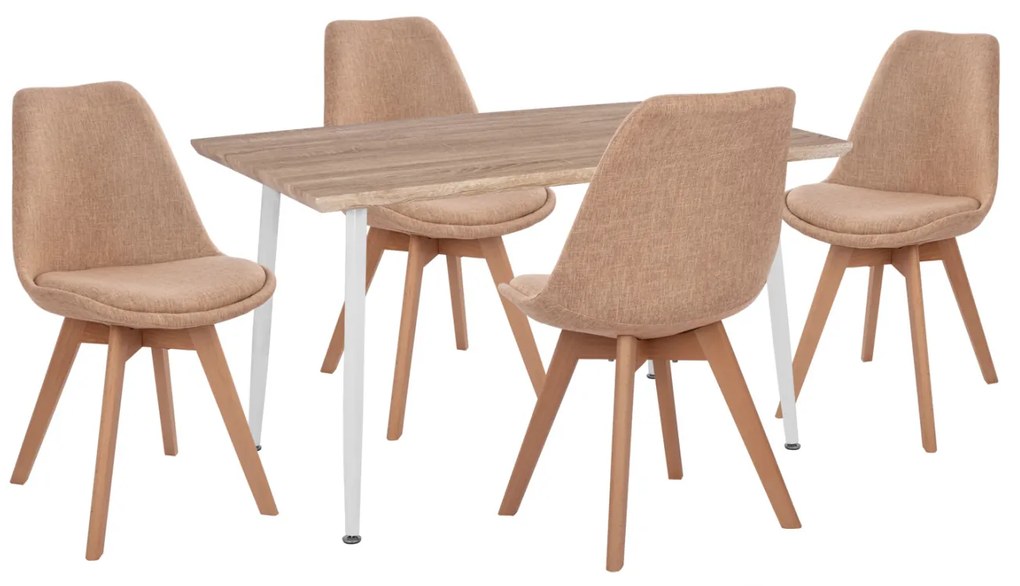 ΣΕΤ ΤΡΑΠΕΖΑΡΙΑΣ 5ΤΜΧ PALOMA HM10382 MDF TOP ΣΕ SONAMA--ΜΠΕΖ ΚΑΡΕΚΛΕΣ