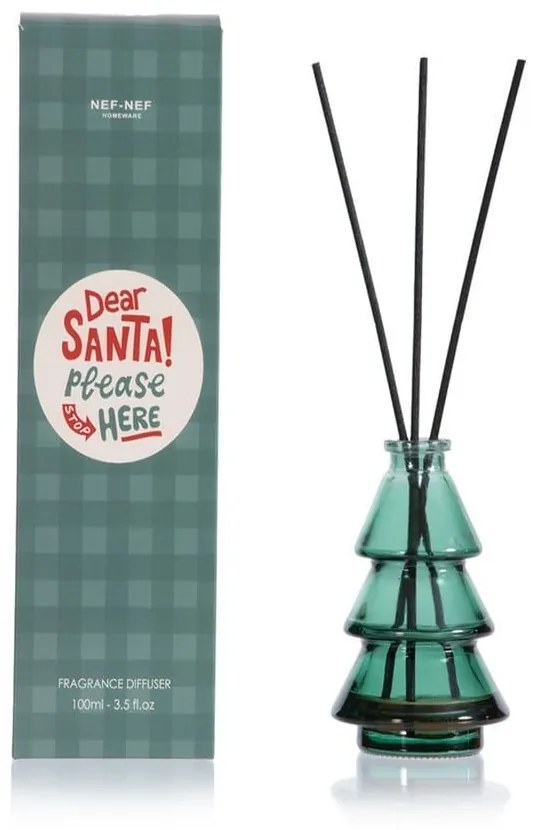 Αρωματικό Χώρου Με Στικς Dear Santa 100ml+100ml Refill Green Nef-Nef