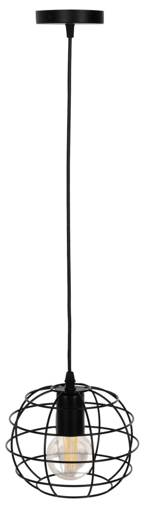 ΦΩΤΙΣΤΙΚΟ ΟΡΟΦΗΣ ΚΡΕΜΑΣΤΟ HM4037 ΣΦΑΙΡΙΚΟ ΜΑΥΡΟ ΜΕΤΑΛΛΙΚΟ Φ16x124Υεκ.