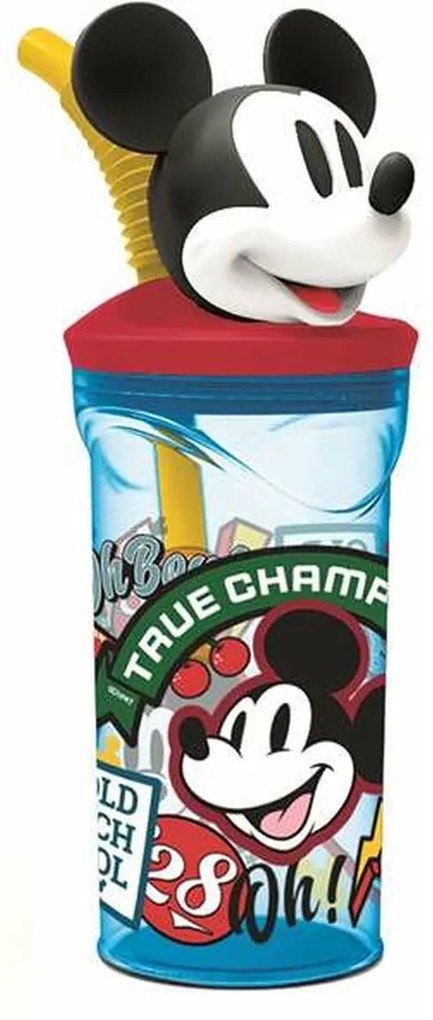 Κούπα με Καλαμάκι με Mickey Mouse True Champions 360 ml