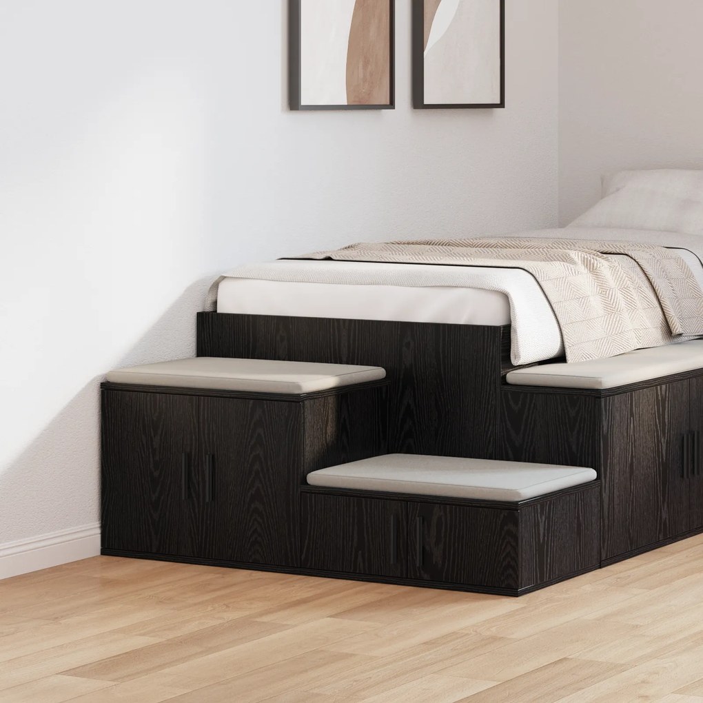 vidaXL Μαύρη Ντουλάπα Αποθήκευσης 103x41x40 εκ. από Επεξεργασμένο Ξύλο