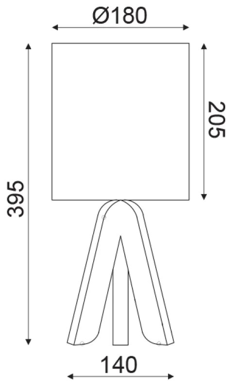 Επιτραπέζιο φωτιστικό με υφασμάτινο καπέλο + ξύλινα πόδια TF176721TMU Brown  ACA  