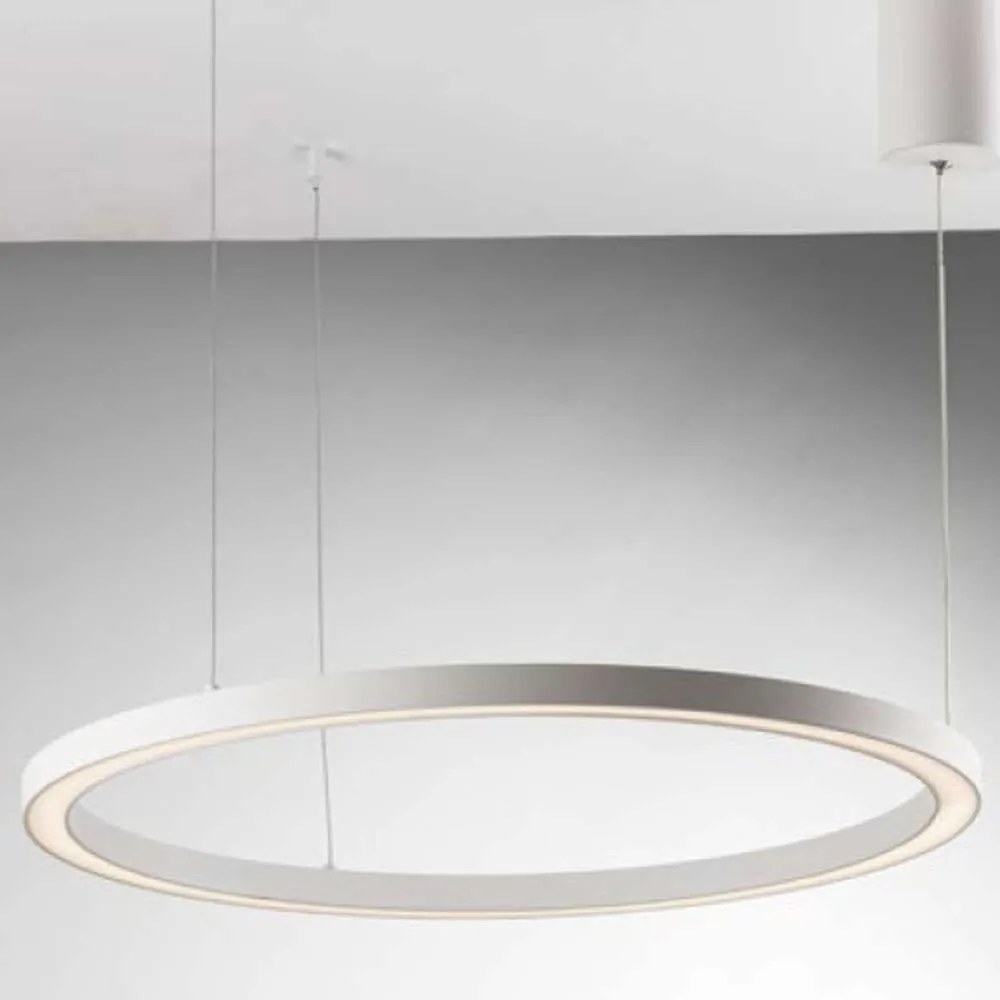 Φωτιστικό Οροφής Hoop LED-HOOP-S120-BCO 60W Led Φ120cm 150cm White Luce Ambiente Design Aluminium